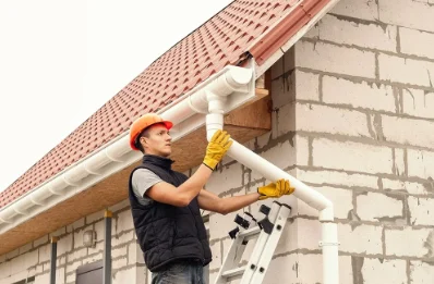 Pose et remplacement de gouttières à Cloué